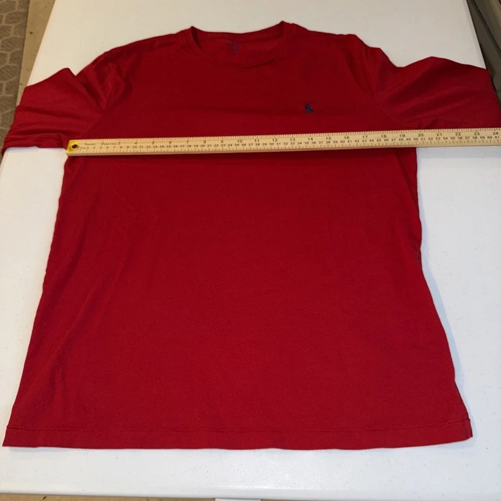Polo Ralph Lauren Classic‎ Fit Soft Cotton Crewneck Long Sleeve Shirt Red Sz Med